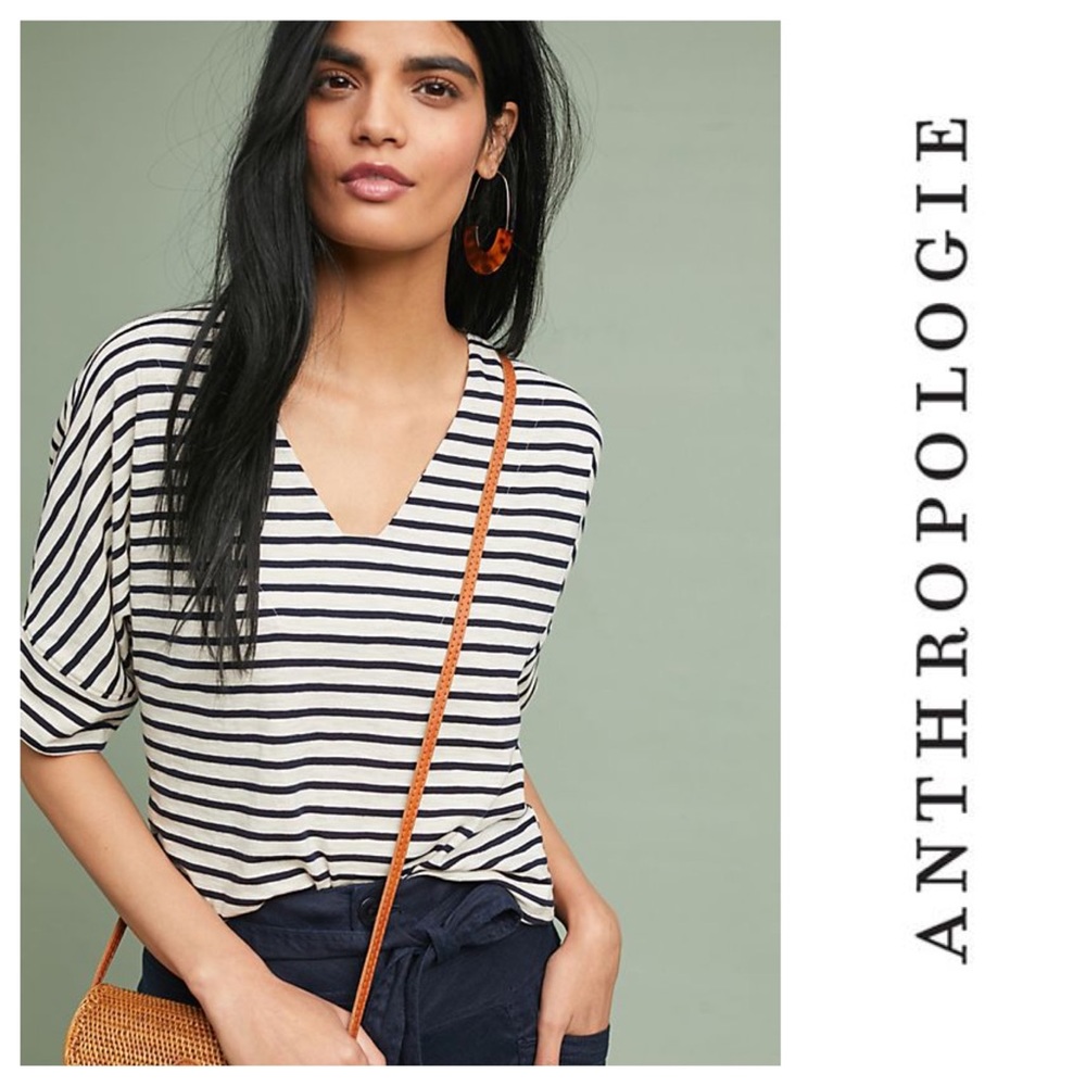 Anthro Castries V-neck Tee
